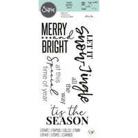 Sizzix - Christmas - Clear Acrylic Stamps - Festive Sentiments - Set Two