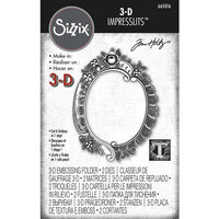 Sizzix - Tim Holtz - 3D Impresslits - Embossing Folder - Floral Frame