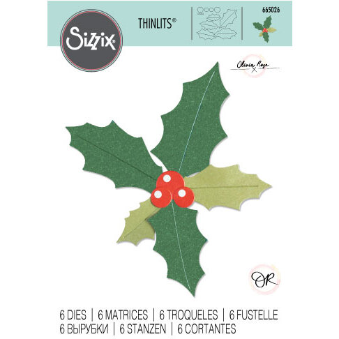 Sizzix - Christmas - Thinlits Dies - Holly Leaves