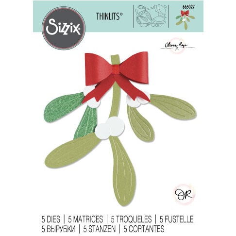 Sizzix - Christmas - Thinlits Dies - Mistletoe Leaves