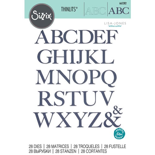 Sizzix - Thinlits Dies - Serif Alphabet
