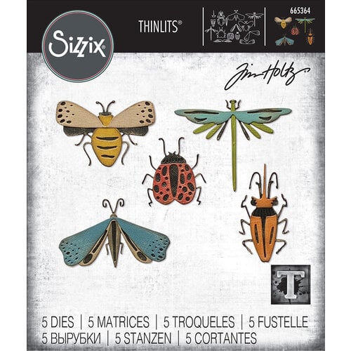 Sizzix - Tim Holtz - Thinlits Dies - Funky Insects