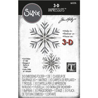 Sizzix - Christmas - Tim Holtz - 3D Impresslits Embossing Folder and Dies - Snowflake