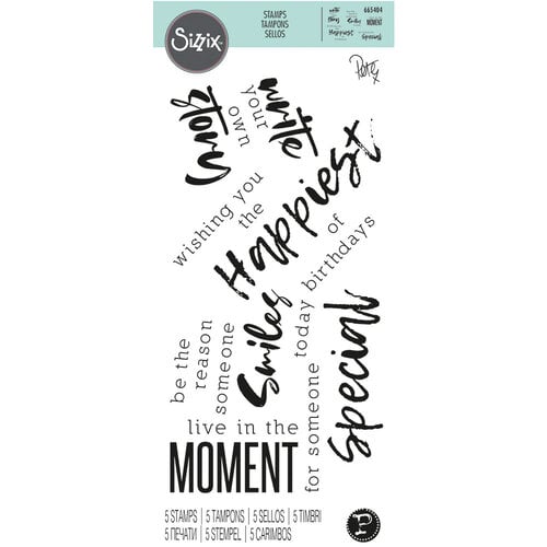Sizzix - Clear Acrylic Stamps - Sunnyside Sentiments - Set 02