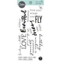 Sizzix - Clear Acrylic Stamps - Sunnyside Sentiments - Set 03