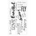 Sizzix - Clear Acrylic Stamps - Sunnyside Sentiments - Set 03