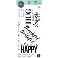 Sizzix - Clear Acrylic Stamps - Sunnyside Sentiments - Set 07