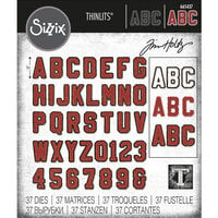 Sizzix - Tim Holtz - Thinlits Dies - Alphanumeric Varsity