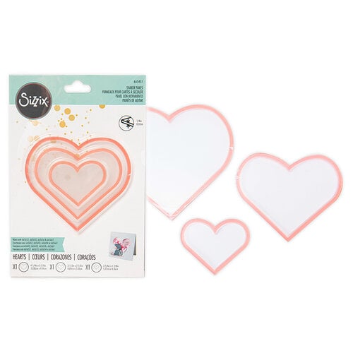 Sizzix - Making Essentials Collection - Shaker Panes - Hearts