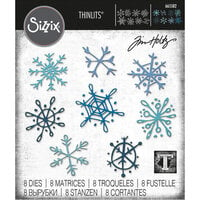 Sizzix - Christmas - Tim Holtz - Thinlits Dies - Scribbly Snowflakes