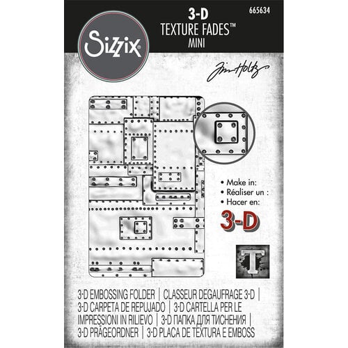 Sizzix - Tim Holtz -3D Texture Fades - Embossing Folder - Mini Foundry