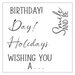 Sizzix - Framelits Dies with Clear Acrylic Stamps - Birthday Window