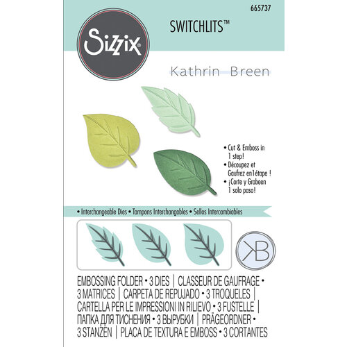 Sizzix - Switchlits - Embossing Folder - Spring Leaves