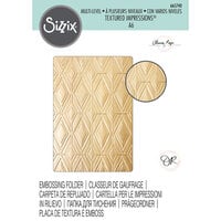 Sizzix - Multi-Level Textured Impressions - Embossing Folder - Rhombus Line Pattern