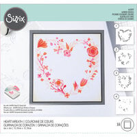 Sizzix - Layered Stencils - Heart Wreath