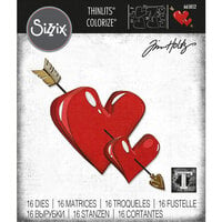 Sizzix - Tim Holtz - Thinlits Dies - Lovestruck Colorize