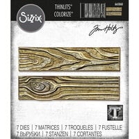 Sizzix - Tim Holtz - Thinlits Dies - Woodgrain Colorize