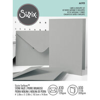 Sizzix - Surfacez Collection - A6 - Card and Envelope Pack - 10 Pack - Stone Haze