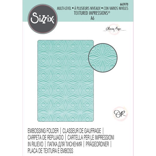 Sizzix - Multi-Level Textured Impressions Embossing Folder - Geo Crystals