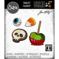 Sizzix - Tim Holtz - Halloween - Thinlits Dies - Trick or Treat Colorize
