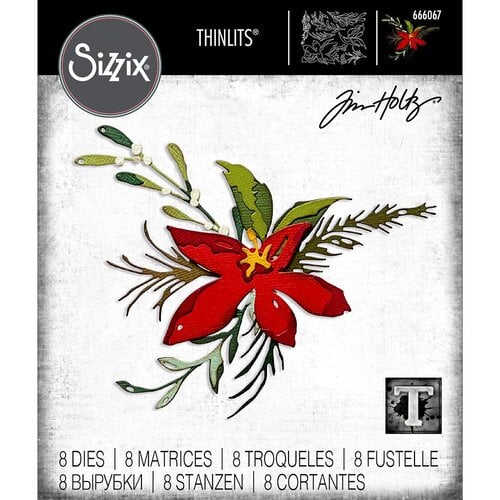 Sizzix - Tim Holtz - Christmas - Thinlits Dies - Holiday Brushstroke - Set Three