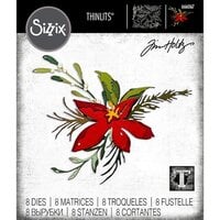 Sizzix - Tim Holtz - Christmas - Thinlits Dies - Holiday Brushstroke - Set Three