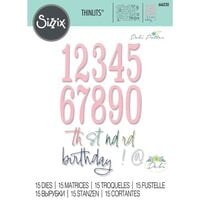 Sizzix - Thinlits Dies - Fabulous Birthday Numbers