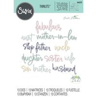 Sizzix - Thinlits Dies - Fabulous Family Names