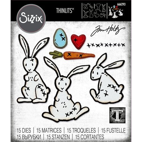 Sizzix - Tim Holtz - Thinlits Dies - Bunny Stitch