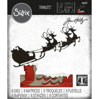 Sizzix - Tim Holtz - Christmas - Thinlits Dies - Reindeer Sleigh