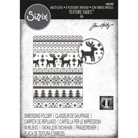 Sizzix - Tim Holtz - Christmas - Multi-Level Texture Fades - Embossing Folder - Holiday Knit