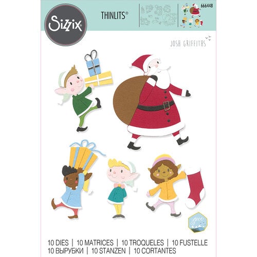 Sizzix - Christmas - Thinlits Dies - Santa and Elves