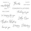 Sizzix - Clear Acrylic Stamps - Daily Sentiments