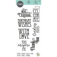 Sizzix - Clear Acrylic Stamps Stamps - Art Nouveau Sentiments