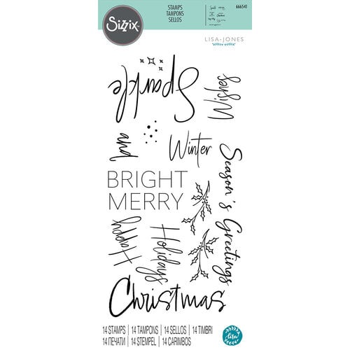 Sizzix - Clear Acrylic Stamps - Seasonal Sentiments