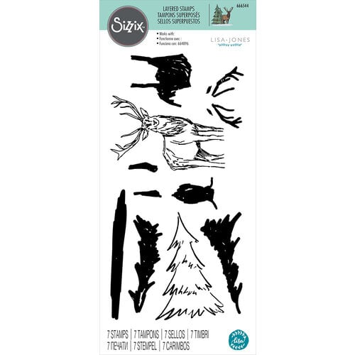 Sizzix - Clear Photopolymer Stamps - Forest Deer