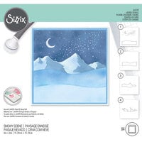 Sizzix - Layered Stencils - Snowy Scene