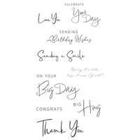 image of Sizzix - Clear Acrylic Stamps - Daily Sentiments