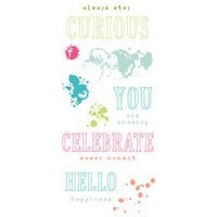 image of Sizzix - 49 and Market Collection - Clear Photopolymer Stamps - Hello You Sentiments