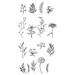 Sizzix - Clear Acrylic Stamps - Garden Botanicals