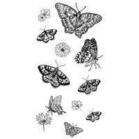 image of Sizzix - Clear Acrylic Stamps - Nature Butterflies