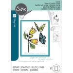 Sizzix - Stacey Park - Clear Acrylic Stamps and Stencils Set - Cosmopolitan - Farfallina