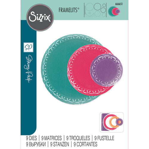 Sizzix - Stacey Park - Fanciful Framelits Dies - Alena Arched Circles