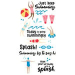 Sizzix - Catherine Pooler - Clear Acrylic Stamps - Synchronized Swimmers