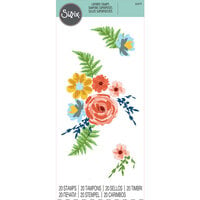 Sizzix - Clear Acrylic Stamps - Painted Florals