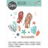 Sizzix - Framelits Dies with Clear Acrylic Stamps - You're My Lobster