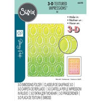 Sizzix - Stacey Park - 3D Textured Impressions - Embossing Folder - Cosmopolitan - Golden Rings