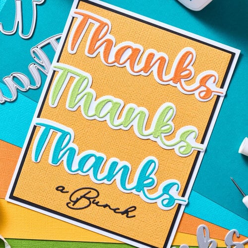 Sizzix - Stacey Park - Thinlits Dies - Take Two's - Thanks Sentiment