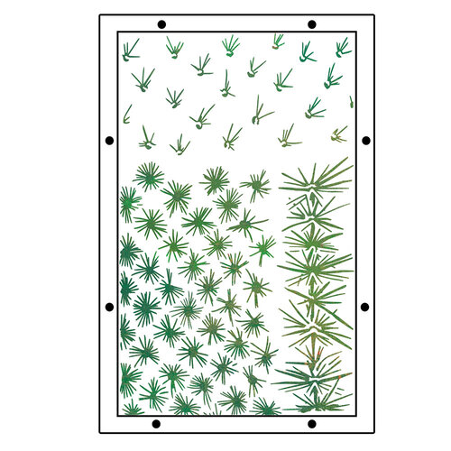 Sizzix - Studio - Clear Stamps and Stencils Set - Western