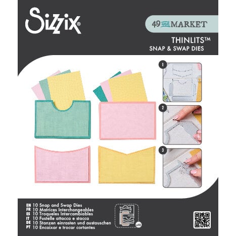 Smi lyページ Sizzix 49 and Market Snap and Swap Pockets Thinlits Dies